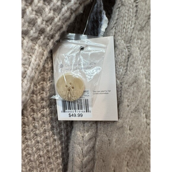 LC Lauren Conrad Cardigan Size Large Beige Cabled Sweater Women's NWT Button - Picture 9 of 10
